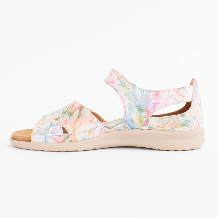 Ziera Bronn XW Nude Floral Sandals inside. Size 45 womens shoes