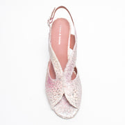 Django and Juliette Bubba Pink Print Sandal top. Size 42 womens shoes