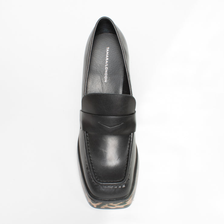 Tamara London Burdy Black Leopard Shoe top. Size 42 womens shoes