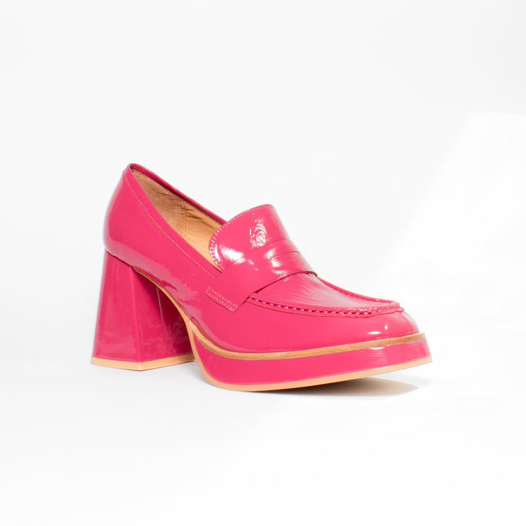 Tamara London Burdy Pink Patent Shoe front. Size 43 womens shoes