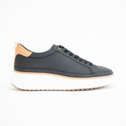 Hush Puppies Burst Black Sneaker side. Size 10 womens shoes
