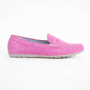 Sioux Carmona 700 Deep Rose Moccasin side. Size 10 womens shoes