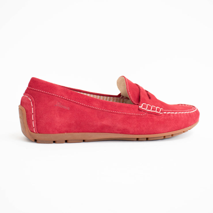 Carmona 700 Rosso Red Moccasins back. Size 11.5 womens shoes