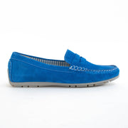 Sioux Carmona 700 Savoy Blue Moccasins side. Size 10 womens shoes