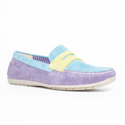 Sioux Carmona 700 Lilac Combo Moccasin front. Size 11 womens shoes