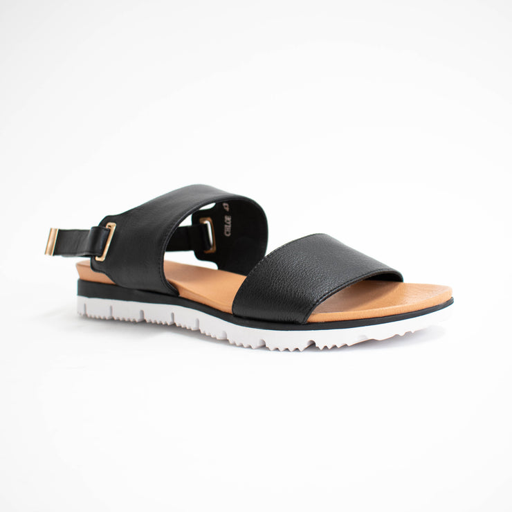 Isabella Chloe Black Sandals front. Size 43 womens shoes