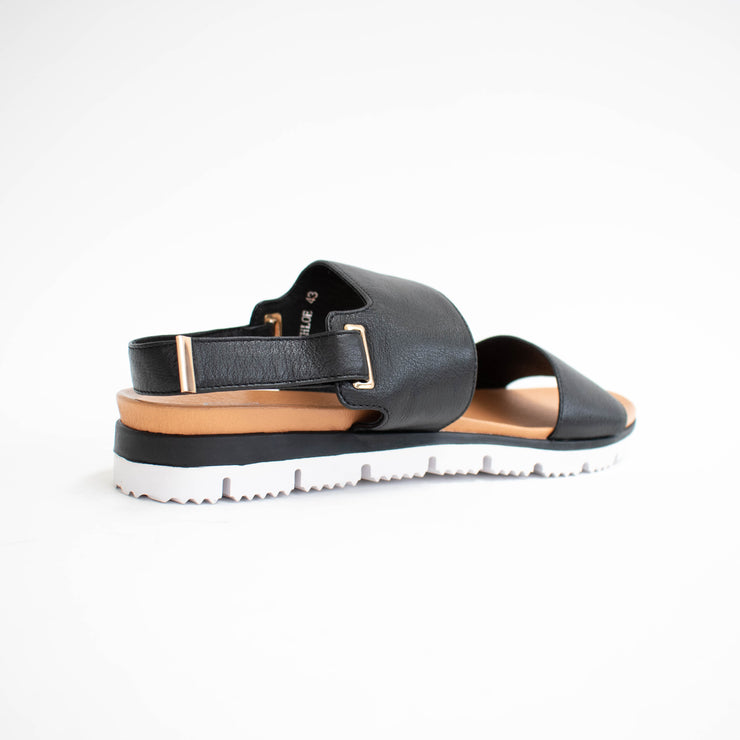 Isabella Chloe Black Sandals back. Size 44 womens shoes