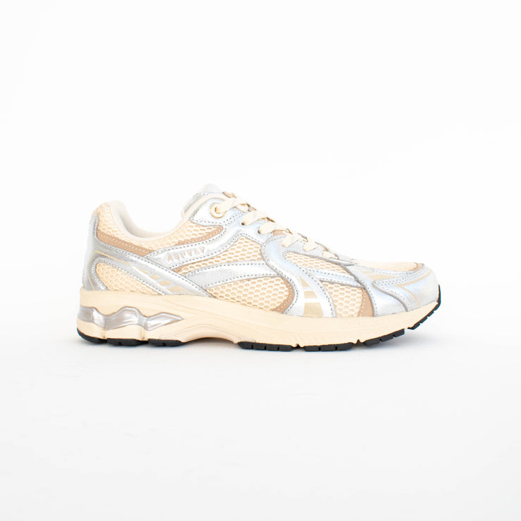 ASFVLT City Run Silver Tan Sneakers side. Size 42 womens shoes