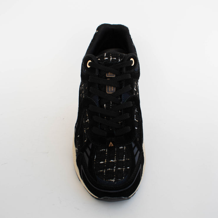 ASFVLT City Run Black Tweed Sneakers top. Size 42 womens shoes