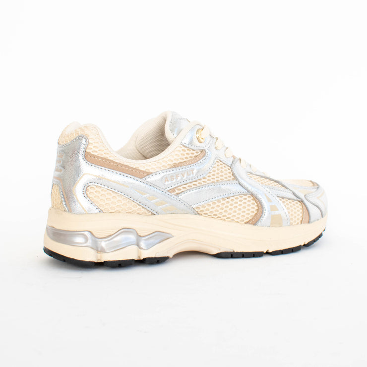 ASFVLT City Run Silver Tan Sneakers back. Size 44 womens shoes
