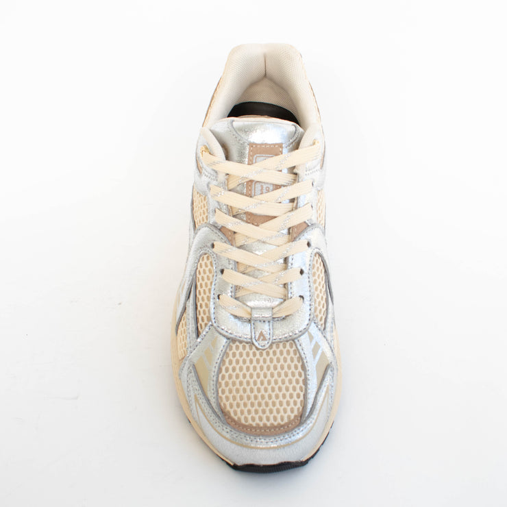 ASFVLT City Run Silver Tan Sneakers top. Size 42 womens shoes