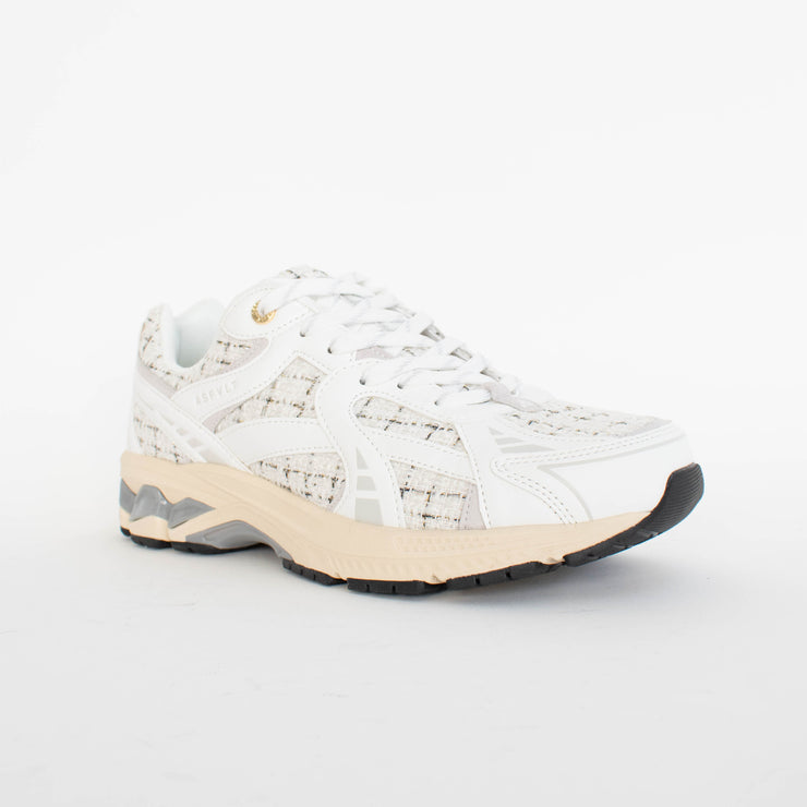 ASFVLT City Run White Tweed Sneakers front. Size 43 womens shoes