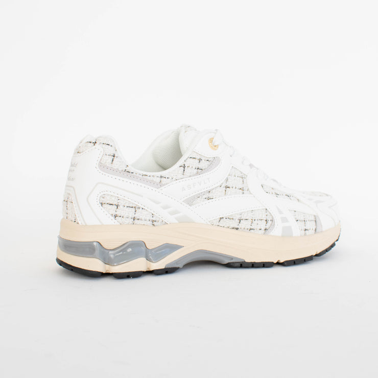 ASFVLT City Run White Tweed Sneakers back. Size 44 womens shoes