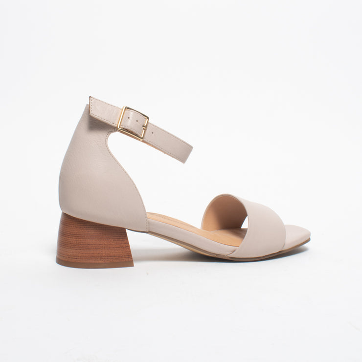 Ziera Clairest Nude Sandal back. Size 44 womens shoes