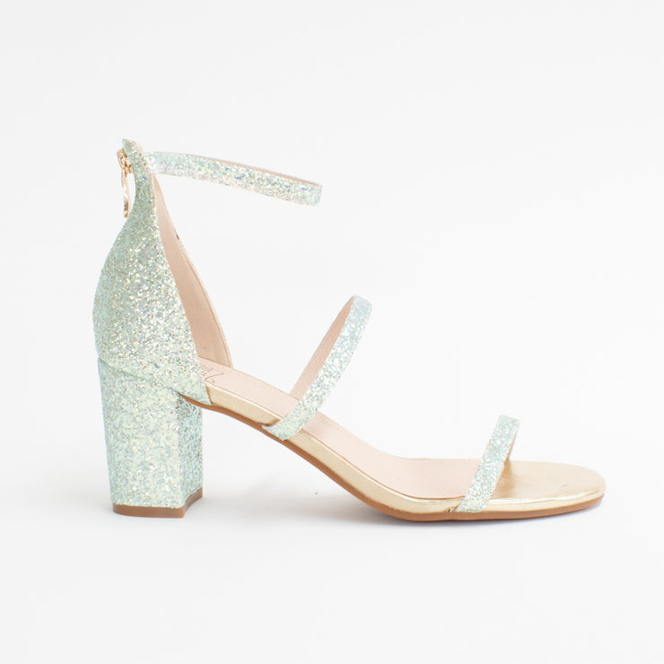 KatieNMe Clifton Sparkle Jewel Sandals side. Size 42 womens shoes