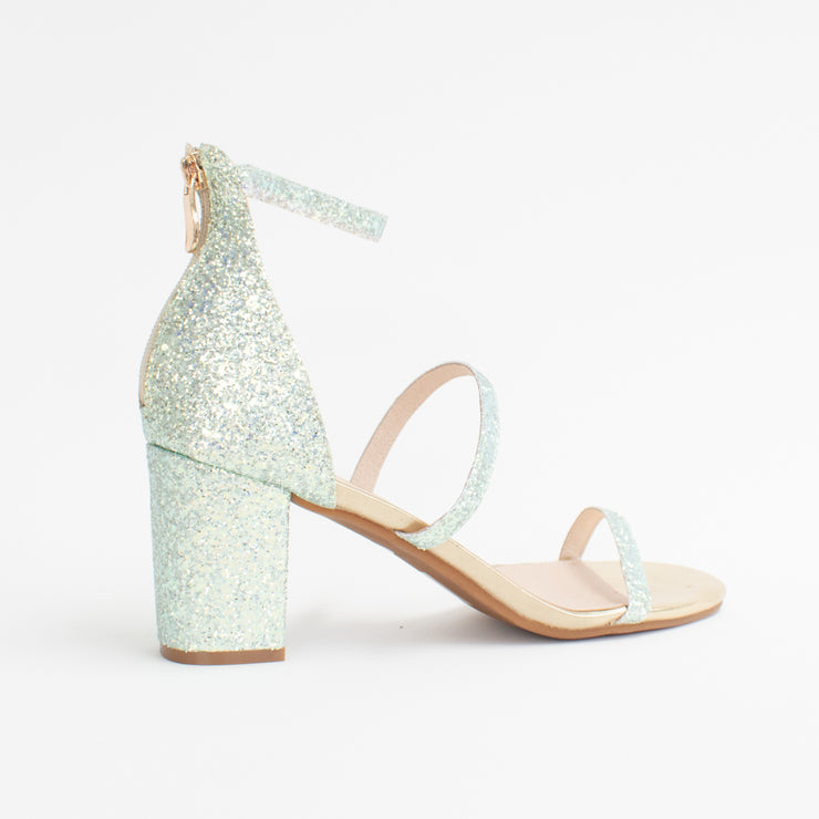 KatieNMe Clifton Sparkle Jewel Sandals back. Size 44 womens shoes