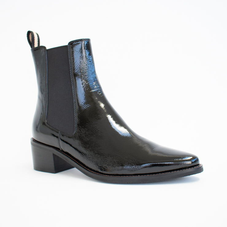 Bresley Daily Black Crinkle Anke Boots front. Size 43 womens shoes 