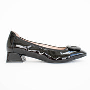 Bresley Dame Black Patent Shoes side. Size 42 womens shoes