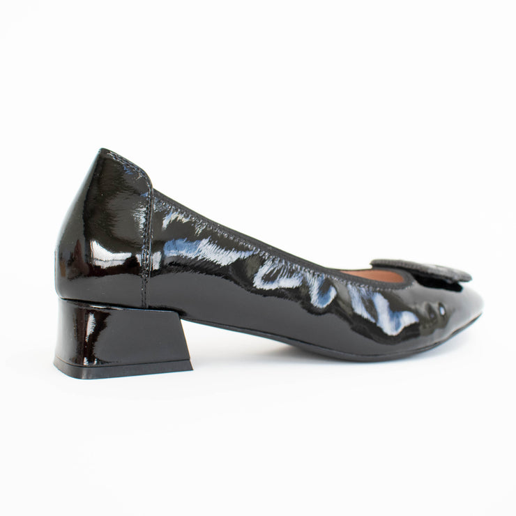Bresley Dame Black Patent Shoes back. Size 44 womens shoes