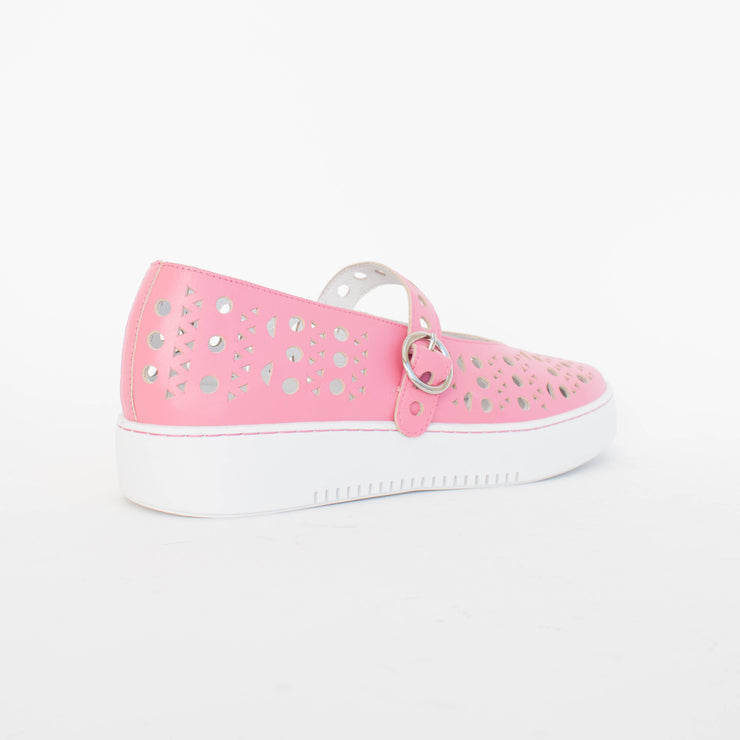 Minx Darcy Dark Coral Pink Shoes back. Size 44 womens shoes