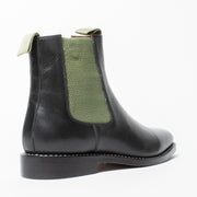Bresley Darwin Black Green Ankle Boot back. Size 44 womens shoes