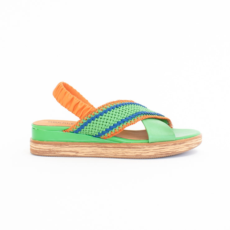 Bresley Debacle Green Multi Sandals side. Size 42 womens shoes