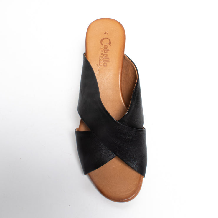 Cabello Deran Black Sandal top. Size 42 womens shoes