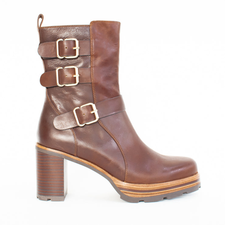 Bresley Devious Brown Vintage Ankle Boots side. Size 42 womens shoes