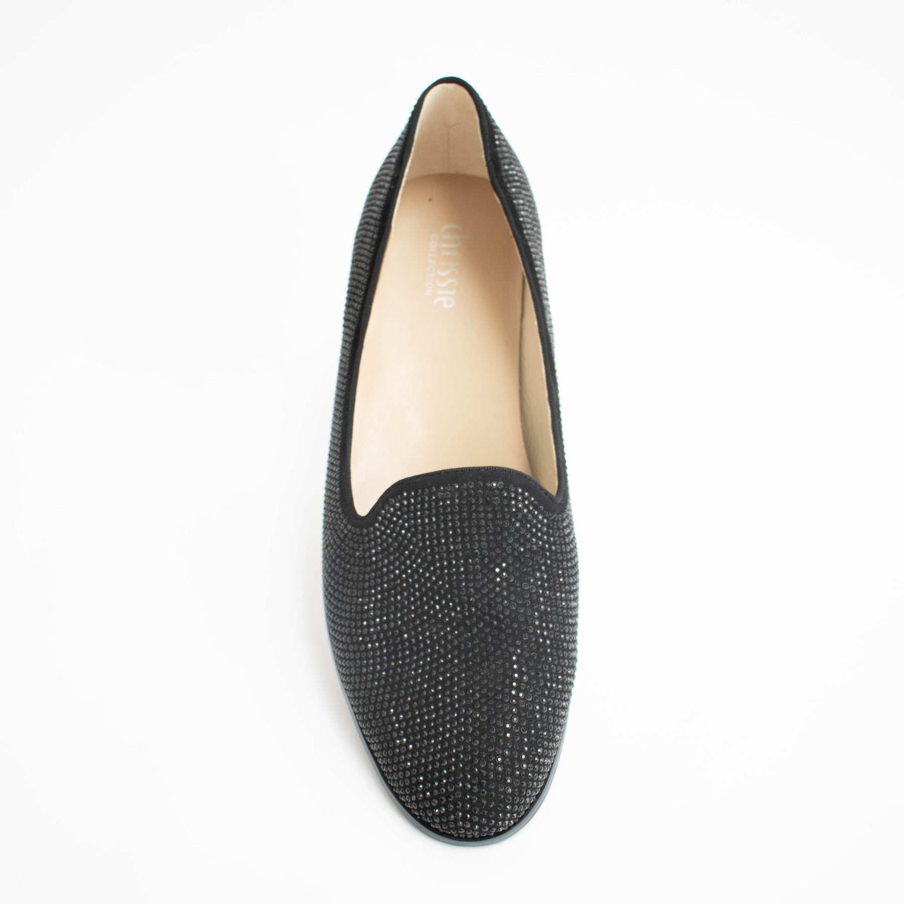 Chrissie Dimple Black Suede Crystal | Women Big EU Size 42 43 44 45 46 ...