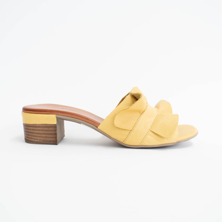 Hinako Dixie Yellow Sandals side. Size 42 womens shoes