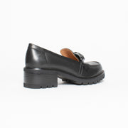 Bresley Dobbie Black Black Loafer back. Size 44 womens shoes