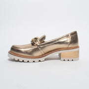 Bresley Dobbie Soft Gold Loafer inside. Size 45 womens shoes