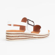 Cassini Medford White Sandal back. Size 44 womens shoes