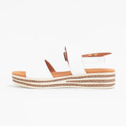 Cassini Medford White Sandal inside. Size 45 womens shoes
