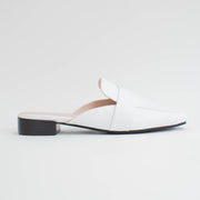 Tamara London Bastian White mules side. Size 42 womens shoes