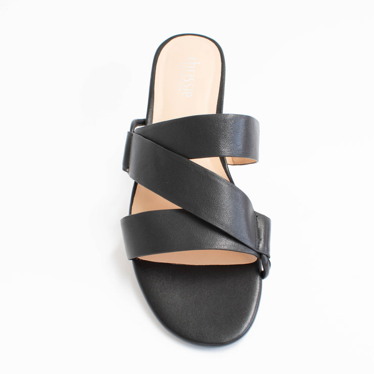 Chrissie Sandy Black Sandals top. Size 46 womens shoes
