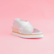 Hinako Mila Silver Sandals front. Size 43 womens shoes