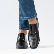 Bresley Pashley Black Shoes model shot. Size 43 womens shoes