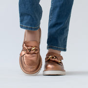 Bresley Dobbie Copper Shoes model shot. Size 43 womens shoes