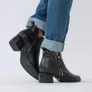 Bresley Panache Black Ankle Boots model shot. Size 43 womens shoes