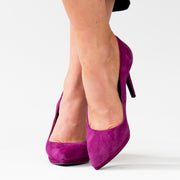Dansi Leon Cerise high shoes model shot. Size 42 womens shoes