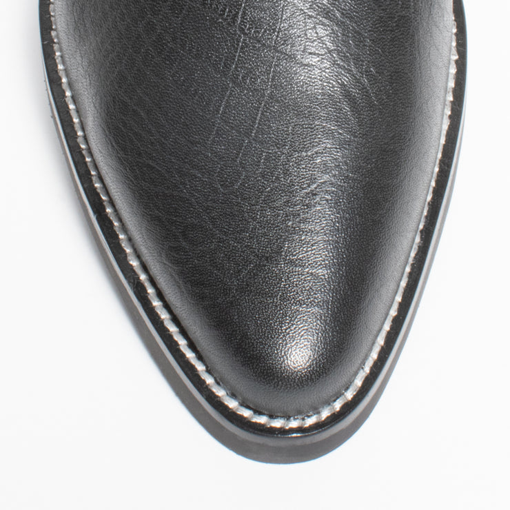 Bresley Dulcie Black Croc Print Ankle Boot toe. Size 46 womens shoes