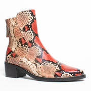 Dulcie Mulberry Python Print Ankle Boot front. Size 43 womens shoes