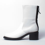 Bresley Dumont White Black Ankle Boot inside. Size 45 womens shoes