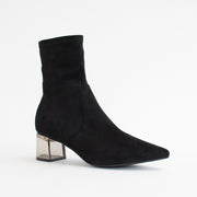 Minx Eden Black Ankle Boot front. Size 44 womens shoes