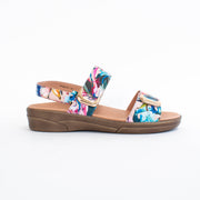 Klouds Elegance Print Hibiscus Sandals side. Size 42 womens shoes