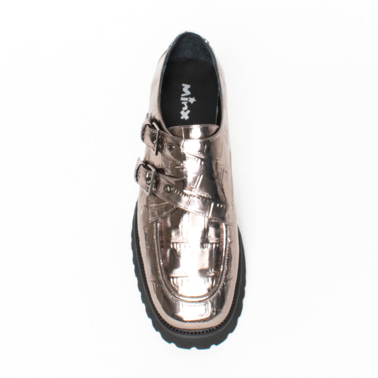 Minx Ella Pewter Croc Emboss Shoe top. Size 43 womens shoes