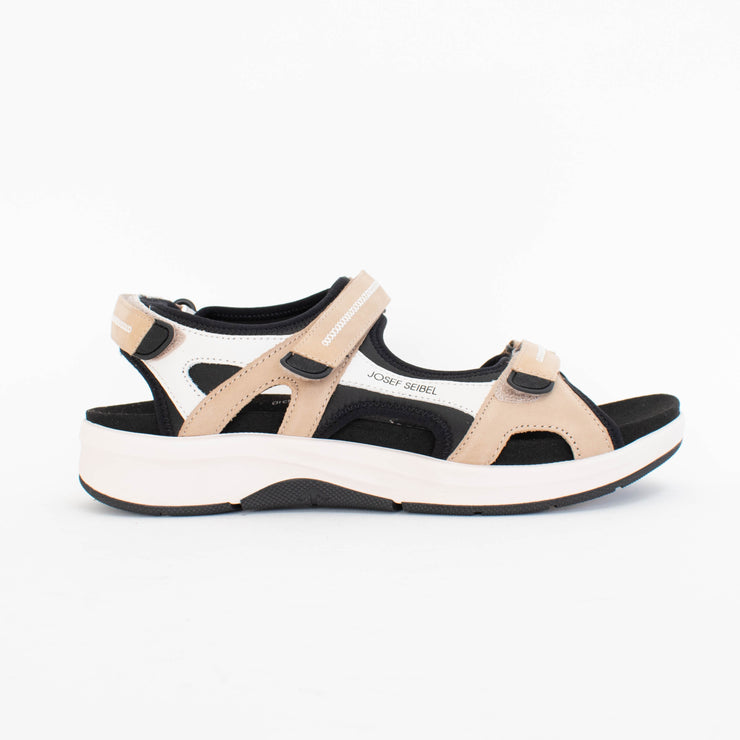 Josef Seibel 02 Beige Multi Sandals side. Size 42 womens shoes