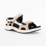 Josef Seibel 02 Beige Multi Sandals front. Size 43 womens shoes