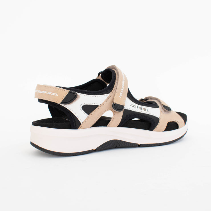 Josef Seibel 02 Beige Multi Sandals back. Size 44 womens shoes